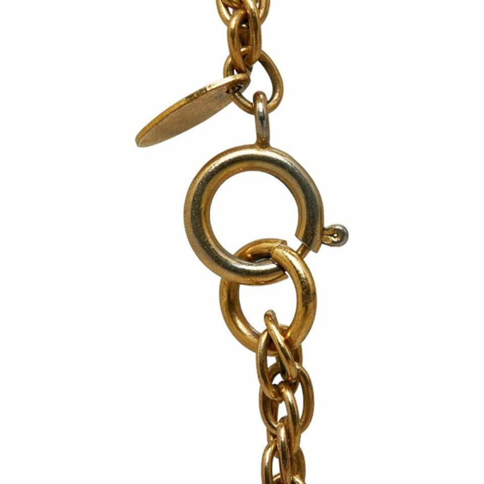 CHANEL Cocomark Necklace Gold Plated Women's