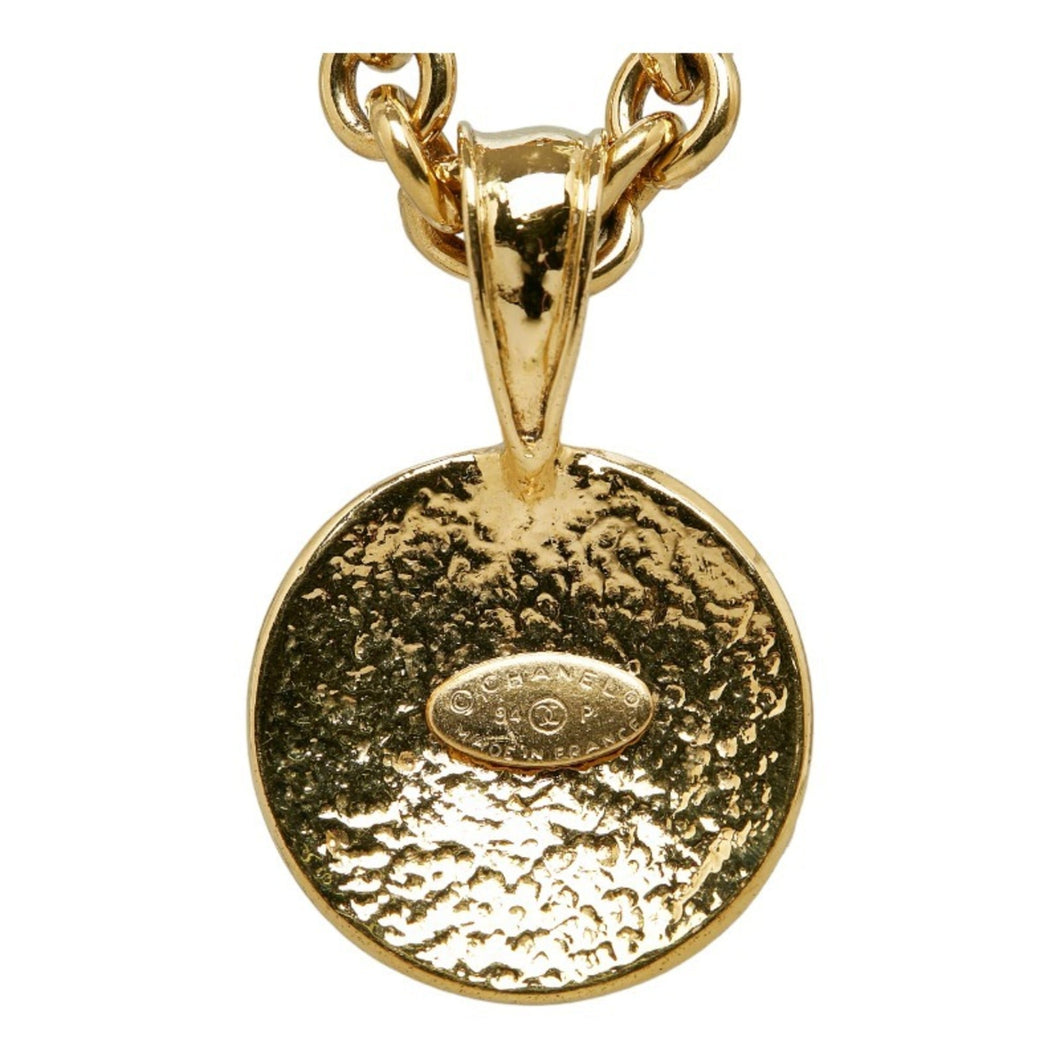 CHANEL Cocomark Necklace Gold Plated Men's