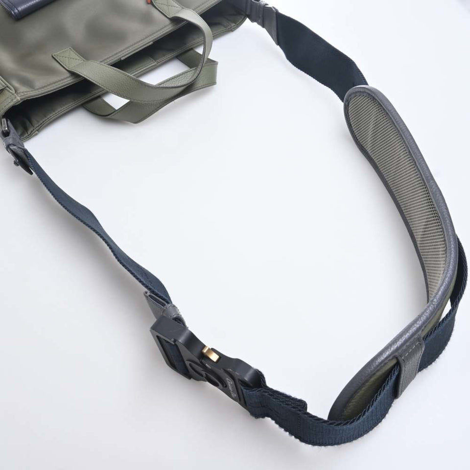 CHRISTIAN DIOR Sacai Collaboration Nylon Saddle Tote Bag Khaki Men's