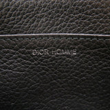 DIOR HOMME Leather Black Men's Round Coin Case