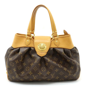 LOUIS VUITTON Monogram Boesi PM Handbag Tote Bag Turnlock M45715
