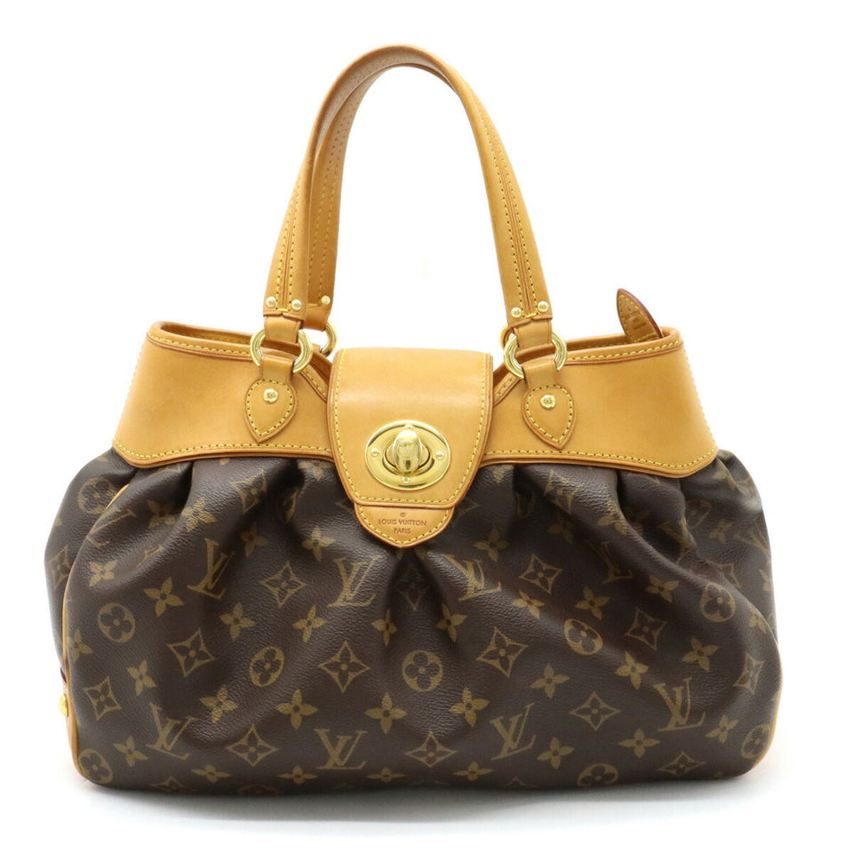 LOUIS VUITTON Monogram Boesi PM Handbag Tote Bag Turnlock M45715