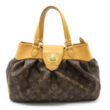 LOUIS VUITTON Monogram Boesi PM Handbag Tote Bag Turnlock M45715