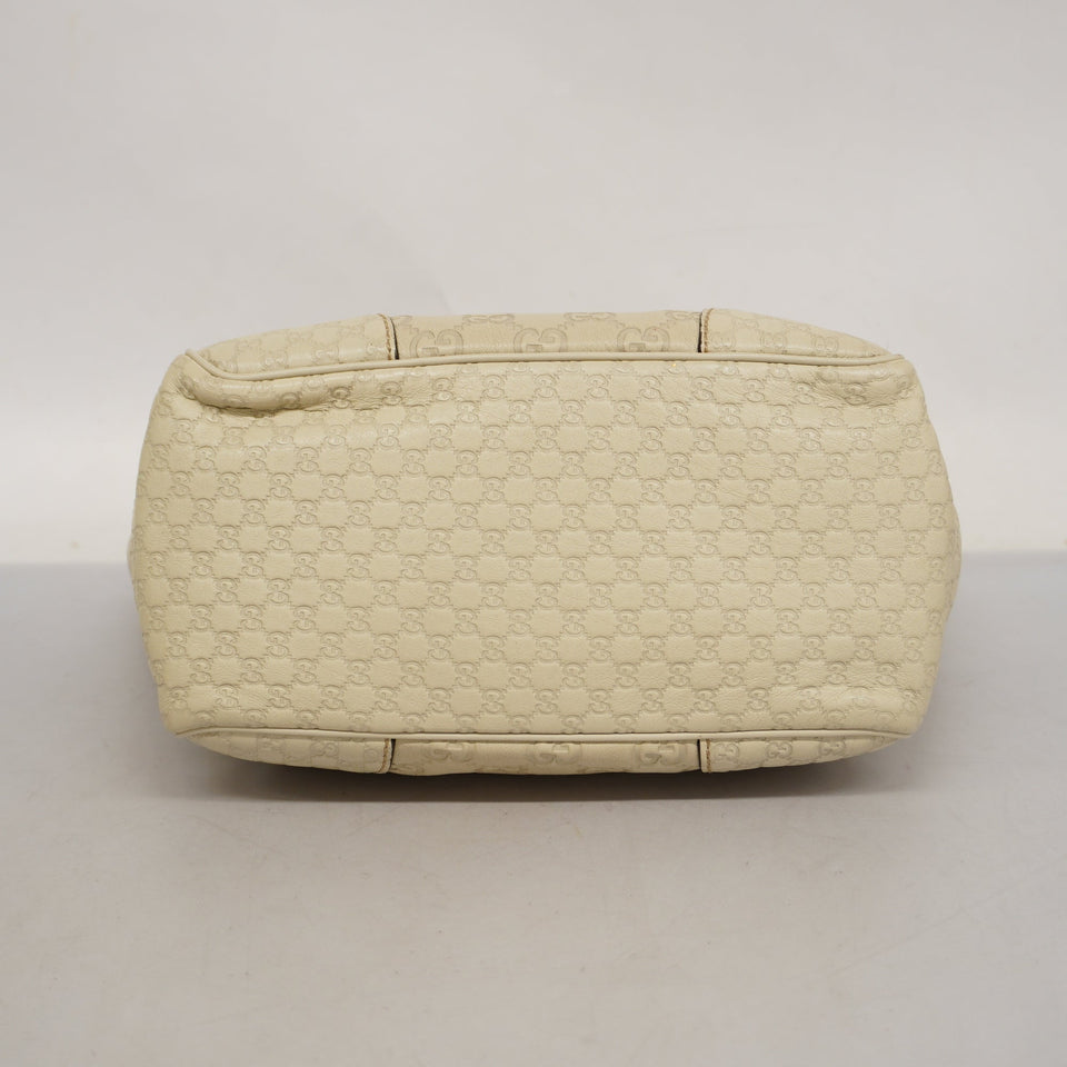 GUCCI ssima Tote Bag  Shima 353119 Women's Leather Tote Bag Ivory