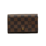 LOUIS VUITTON Damier Portomone Vietresor Bifold Wallet N61730 Brown PVC Leather Women's