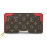 LOUIS VUITTON Zippy Retiro Long Wallet Monogram M61854 Red