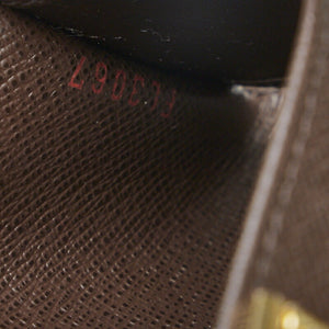 LOUIS VUITTON Damier Multicle 4 Key Case N62631 Brown PVC Leather Women's