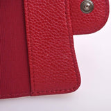 CHANEL Caviar Skin Matelasse Coco Mark 6 Row Key Case Red Ladies
