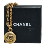 CHANEL Cocomark Necklace Gold Plated Women's