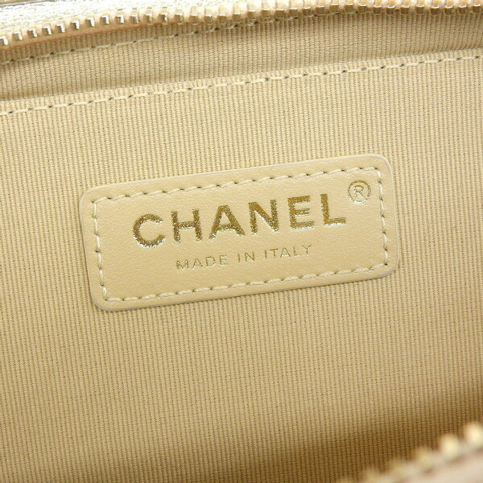 CHANEL Leather Matelasse Coco Mark Chain Shoulder Bag Metallic Pink Ladies