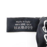CHANEL Ribbon Scrunchie Other Accessories Coco Mark Logo Silk Black/White Women's