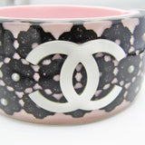 CHANEL Here Mark Resin Bangle Black,Pink