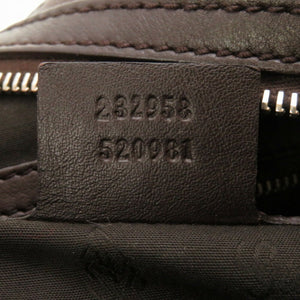GUCCIsima Leather Brown GG 232958 Boston Bag 0141