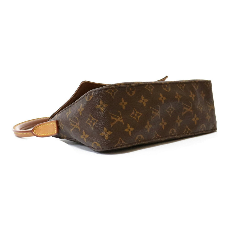 Louis Vuitton Handbag Monogram Mini Looping Brown Women's Leather