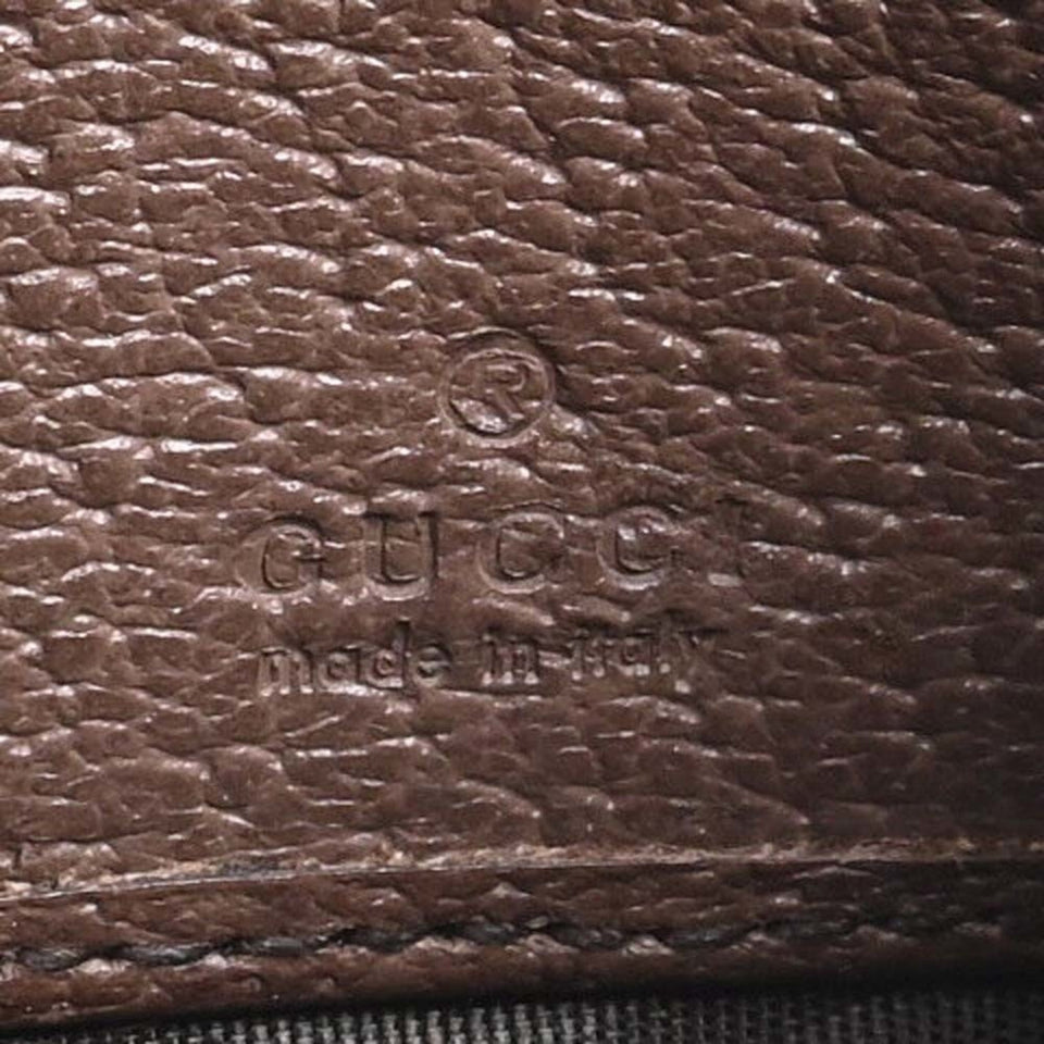 GUCCI Ophidia GG Supreme Sherry Continental Long Wallet 523153 Beige Brown Women's