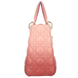 CHRISTIAN DIOR Dior Lady Cannage Shoulder Bag Leather Pink Ladies