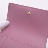 CHRISTIAN DIOR Lady Cannage Patent Lotus Trifold Wallet Pink Ladies