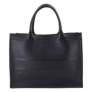 CHRISTIAN DIOR Book Tote Bag Medium Leather Black M1296ZGSB