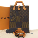 Louis Vuitton Damier Ebene Giant Mini Tote 2WAY Bag Louis Vuitton Squared N40355