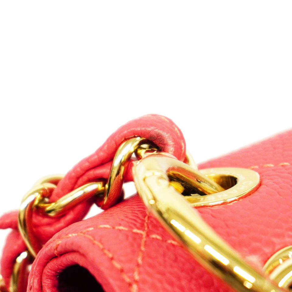 CHANELAuth  Matelasse 2way Bag Women's Caviar Leather Handbag,Shoulder Bag Pink