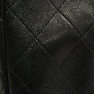CHANEL Matelasse Big Matelasse W Chain Women's Leather Shoulder Bag Black