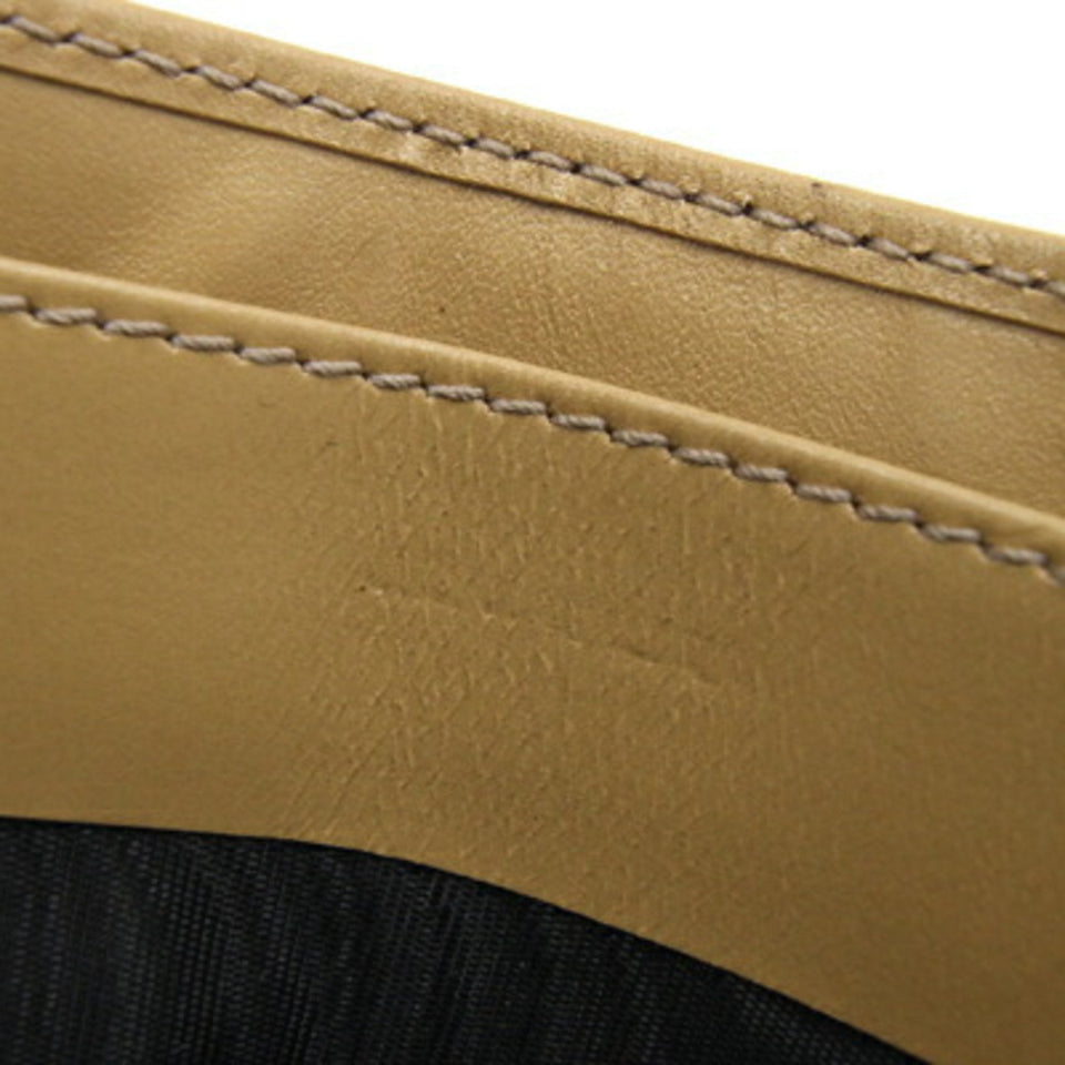 GUCCI W Wallet GG 233053 Beige Canvas Leather Ladies Sherry Line