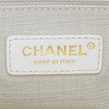 CHANEL Bag Deauville Women's Handbag Shoulder 2way Canvas MM Ivory