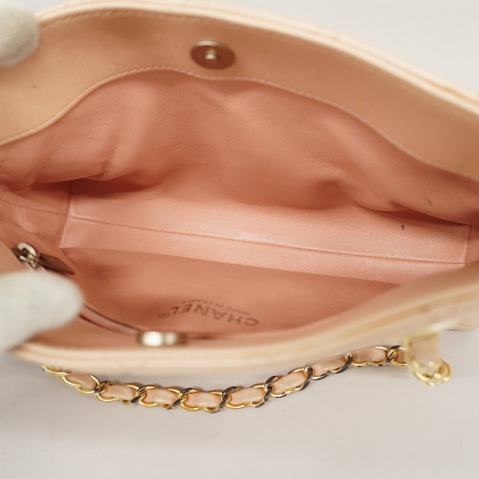 CHANELAuth  Matelasse Women's Leather Handbag Light Pink