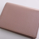 GUCCI GG Marmont Leather Bifold Wallet 456126 Pink Beige Women's