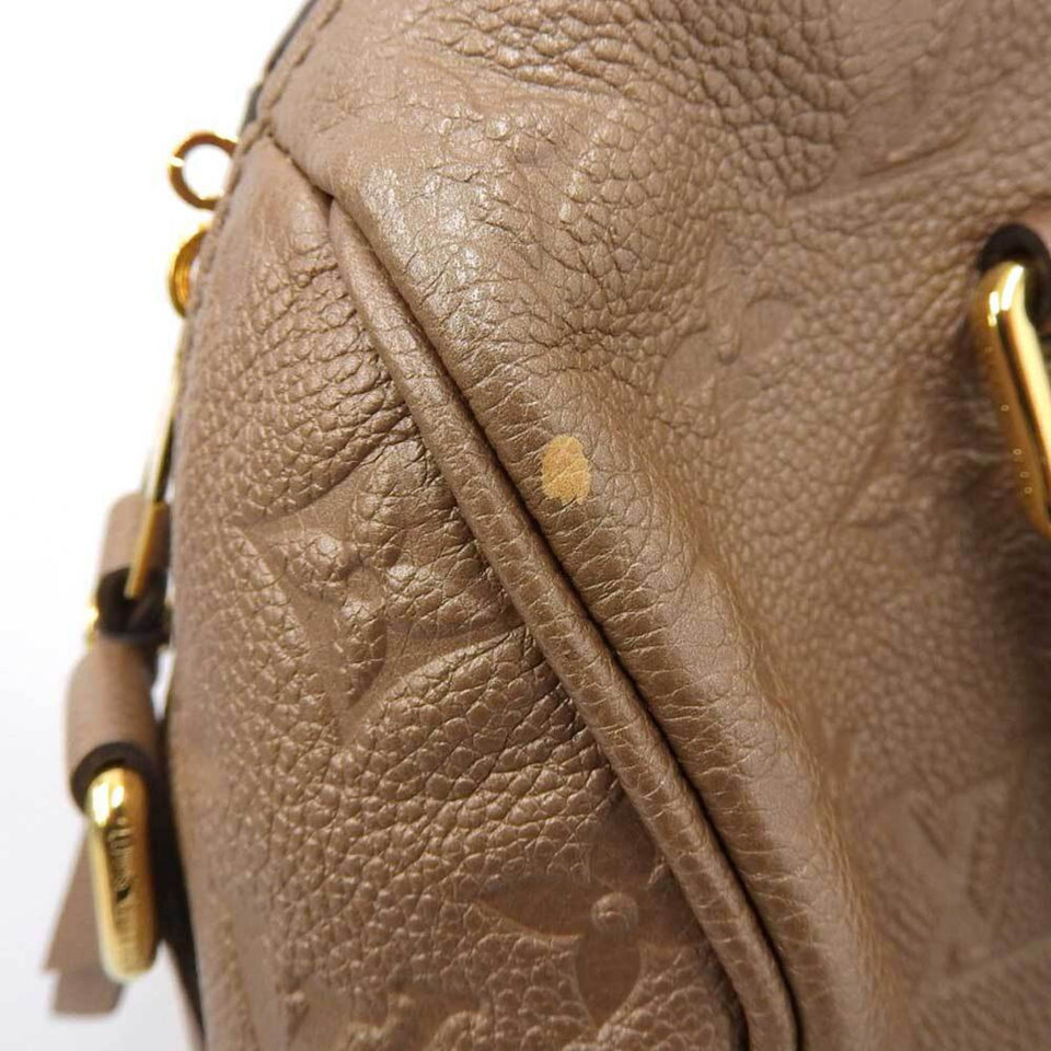 Louis Vuitton Monogram Implant Speedy 25 Bandouliere Bag Bronze M41019