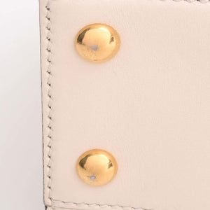 GUCCI Leather Sylvie Handbag 460381 White Ladies