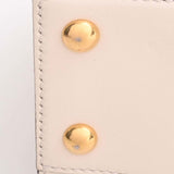 GUCCI Leather Sylvie Handbag 460381 White Ladies