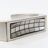 LOUIS VUITTON Damier Stainless Steel Bangle Silver