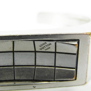 LOUIS VUITTON Damier Stainless Steel Bangle Silver