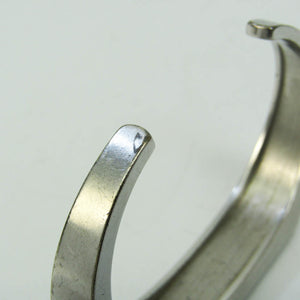 LOUIS VUITTON Damier Stainless Steel Bangle Silver