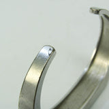 LOUIS VUITTON Damier Stainless Steel Bangle Silver