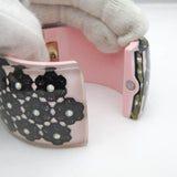 CHANEL Here Mark Resin Bangle Black,Pink