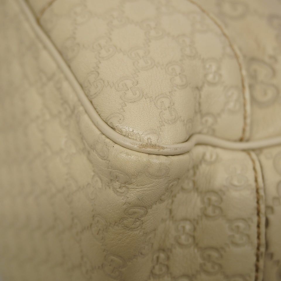GUCCI ssima Tote Bag  Shima 353119 Women's Leather Tote Bag Ivory