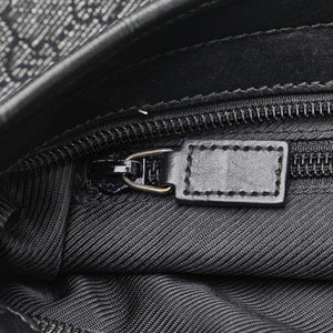 GUCCI tote bag handbag 34339 black canvas leather ladies