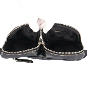 GUCCI Waist Bag Leather Black Men's