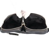 GUCCI Waist Bag Leather Black Men's