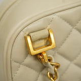 CHANELAuth  Matelasse Chain Shoulder Women's Leather Shoulder Bag Gray