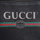 GUCCI Leather Print Shoulder Bag 574803 Black Women's