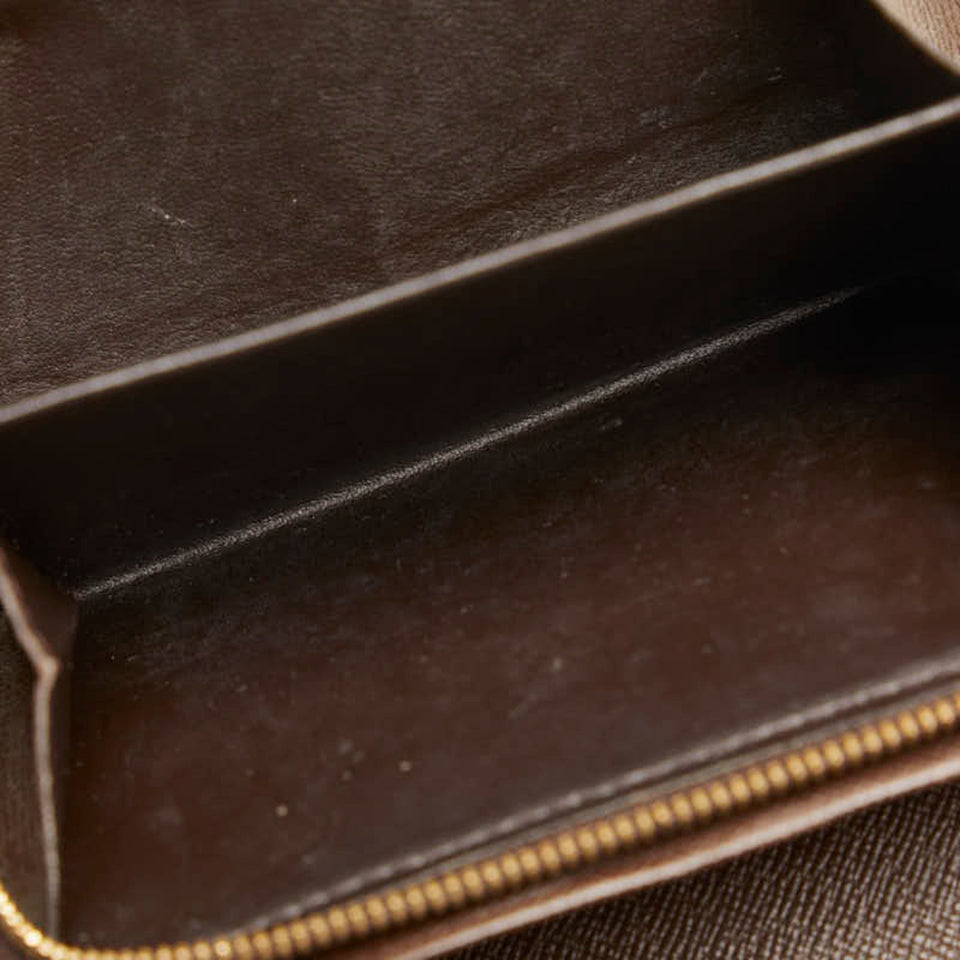 LOUIS VUITTON Damier Portomone Vietresor Bifold Wallet N61730 Brown PVC Leather Women's