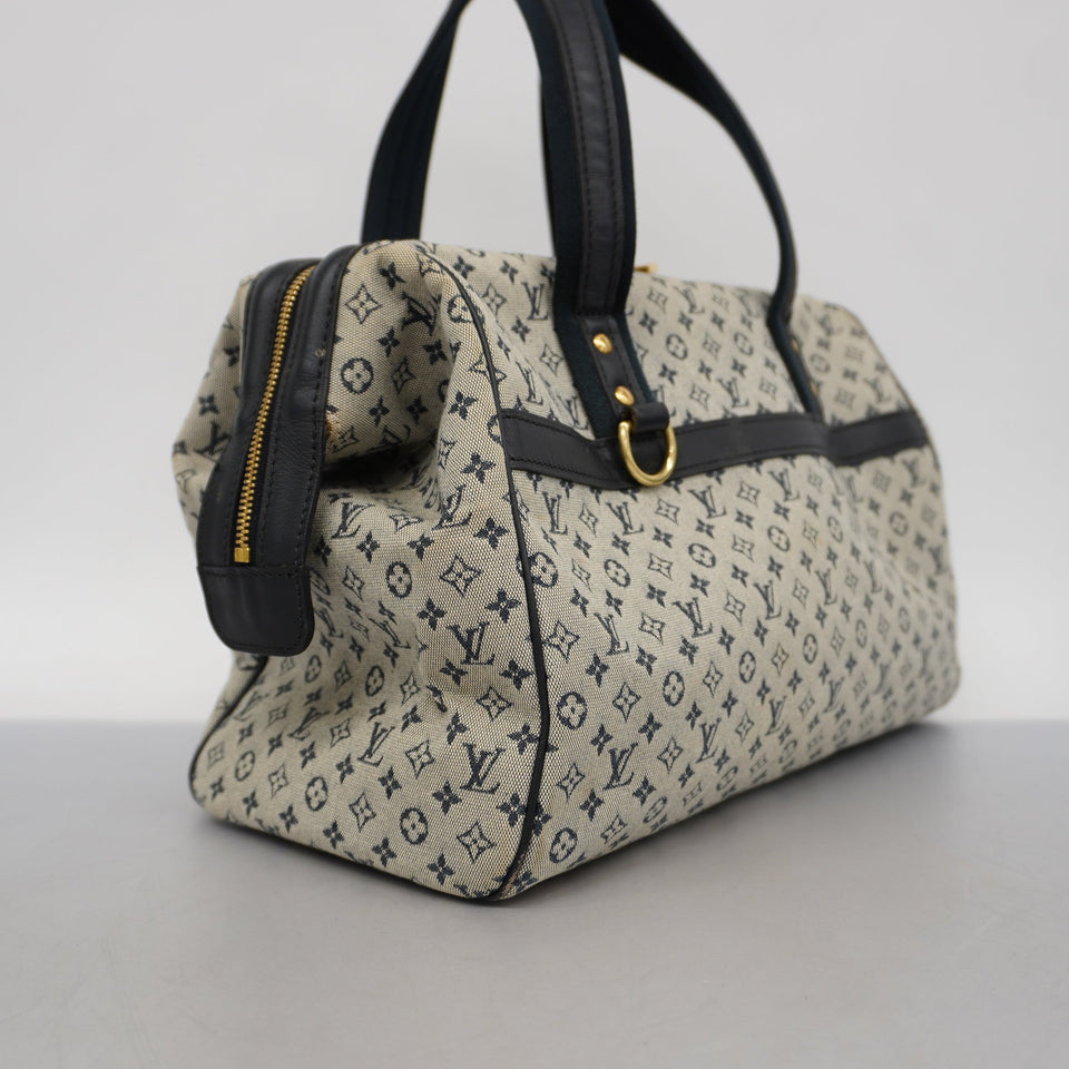 LOUIS VUITTONAuth  Monogram Mini Josephine GM M92211 Handbag Blue