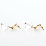 CHANEL Cocomark earrings clear ladies