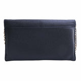 CHRISTIAN DIOR Leather Saddle Chain Shoulder Long Wallet Black Women's