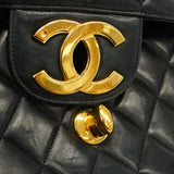 CHANEL Matelasse Big Matelasse W Chain Women's Leather Shoulder Bag Black