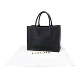 CHRISTIAN DIOR Book Tote Bag Medium Leather Black M1296ZGSB