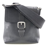 LOUIS VUITTON Yuma Shoulder Bag Utah M97024 Leather Basalt Black RI3059 Men's